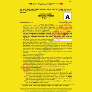 FORUMIAS 2023 BATCH-1 PT PREPARATORY TEST-7 (BLACK & WHITE)