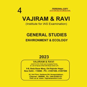 VAJIRAM & RAVI 2023 YELLOW BOOKS ENVIRONMENT & ECOLOGY- PRINTED NOTES 2023 (BLACK & WHITE)