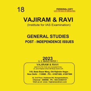 VAJIRAM & RAVI 2023 YELLOW BOOKS POST INDEPENDENCE GS MAINS PAPER-1 PRINTED NOTES 2023 (BLACK & WHITE)