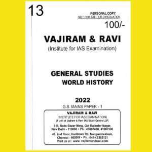 VAJIRAM & RAVI 2023 YELLOW BOOKS WORLD HISTORY GS MAINS PAPER-1 PRINTED NOTES 2023 (BLACK & WHITE)