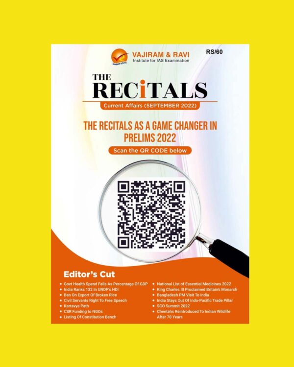 VAJITRAM & RAVI CURRENT AFFAIRS THE RECITALS SEPTEMBER 2022 (BLACK &WHITE)