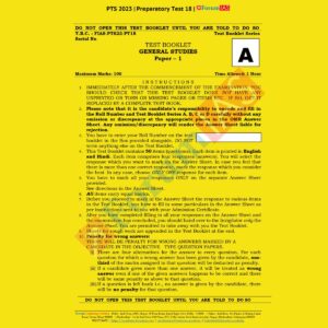 FORUM IAS PTS 2023 BATCH1 PREPARATORY TEST-18 (BLACK & WHITE)