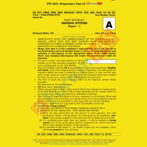 FORUM IAS PTS 2023 BATCH1 PREPARATORY TEST-19 (BLACK & WHITE)