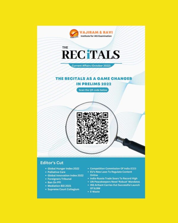 VAJIRAM & RAVI THE RECITALS CURRENT AFFAIRS OCTOBER 2022 (BLACK &WHITE)
