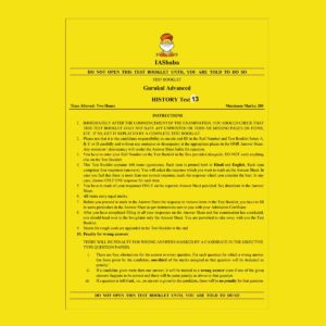 IAS BABA 2023 TEST-13 (GURUKUL ADVANCED HISTORY-3) (BLACK & WHITE)