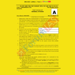 FORUM IAS 2023 SFG LEVEL1 TEST-2 (POLITY-2) GENERAL STUDIES (BLACK & WHITE)