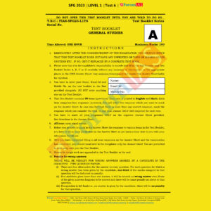 FORUM IAS 2023 SFG LEVEL1 TEST-6 (POLITY-6) GENERAL STUDIES (BLACK & WHITE)
