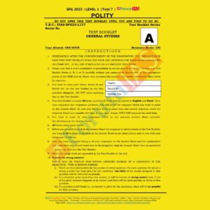 FORUMIAS 2023 SFG LEVEL-1 TEST-7 (POLITY-7) GS (BLACK & WHITE)