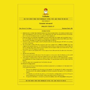 IASBABA 2023 PT TEST-17 (GURUKUL ADVANCED POLITY-6) (BLACK & WHITE)