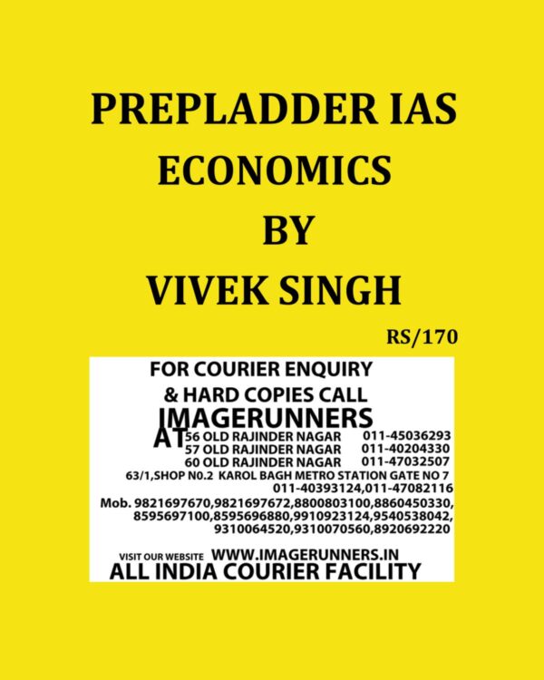 PREPLADDER IAS 2022 ECONOMICS BY VIVEK SINGH (BLACK & WHITE)