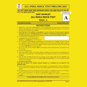 SUNYA IAS PRELIMS 2023 ALL INDIA MOCK TEST-1 (BLACK & WHITE)