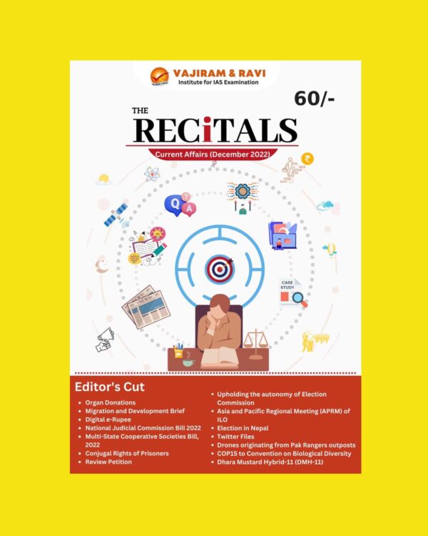 VAJIRAM & RAVI CURRENT AFFAIRS RECITALS DECEMBER 2022 (BLACK &WHITE)