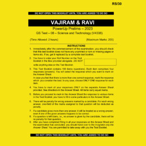 VAJIRAM & RAVI POWERUP PRELIMS 2023 TEST-8 SCIENCE & TECHNOLOGY (BLACK & WHITE)