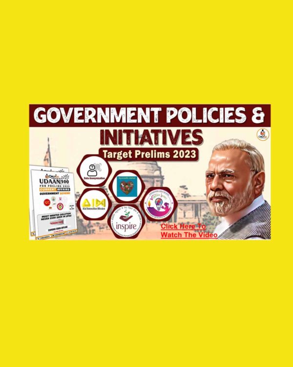 ONLY IAS TARGET PRELIMS 2023 GOVERNMENT POLICIES INITIATIVES 2023(BLACK & WHITE)