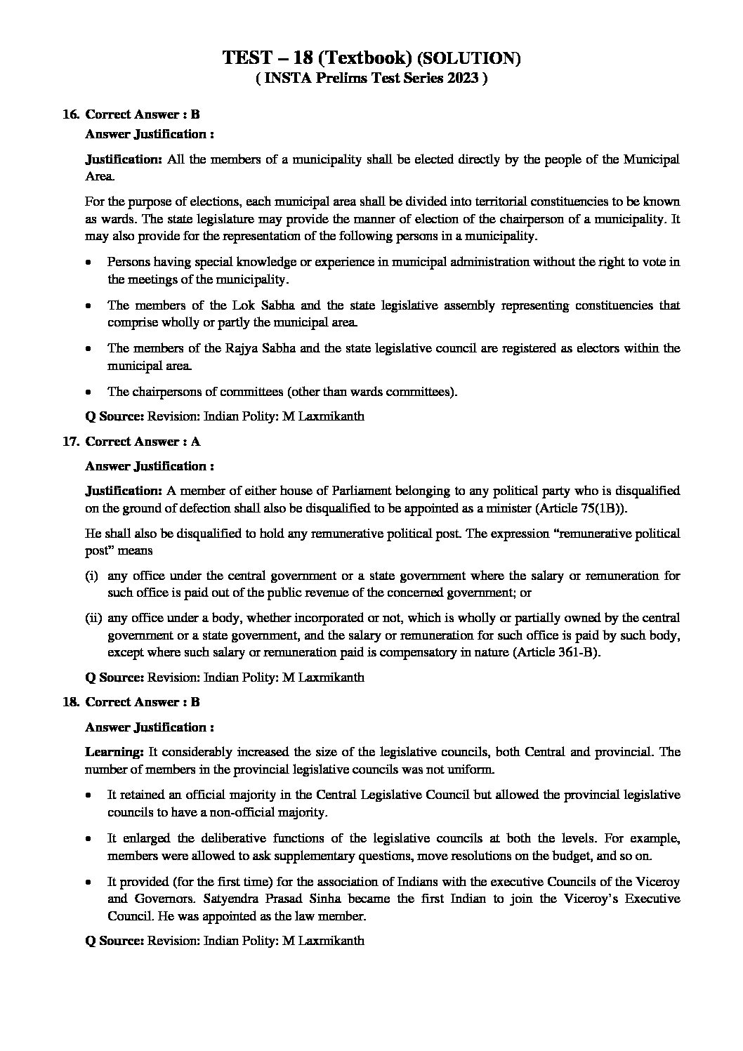 INSIGHTS ONINDIA 2023 PT TEST-18 WITH SOLUTION (REVISION TEST (COVERS PREVIOUS GS TEST 12-17) CURRENT EVENTS RIGHT FROM 1ST JUNE 2022 9THDECEMBER 2022) TEXTBOOK WISE APPROACH 2023 (BLACK & WHITE) - Image 3