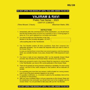 VAJIRAM & RAVI 2023 TEST-1 (CS6321) (BLACK & WHITE)