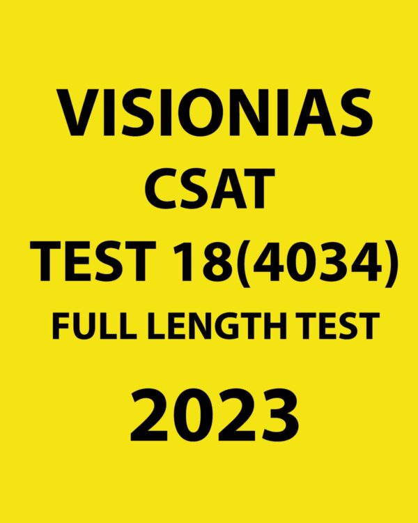 VISION IAS 2023 CSAT TEST-18 (4034) 2023 FULL LENGTH TEST (BLACK WHITE)