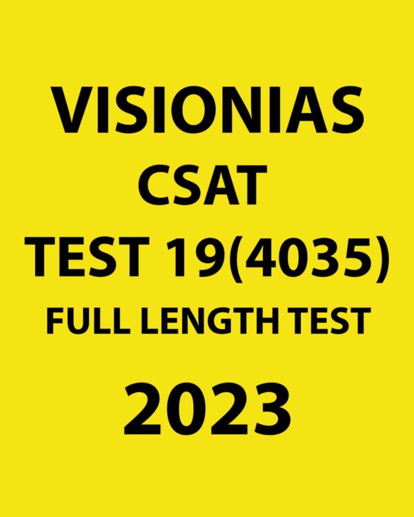 VISION IAS 2023 CSAT TEST-19 (4035) 2023 FULL LENGTH TEST (BLACK WHITE)