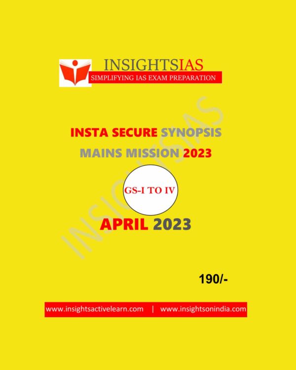 INSIGHTS IAS INSIGHTS ONINDIA INSTA SECURE APRIL 2023 ENGLISH MEDIUM (BLACK & WHITE)
