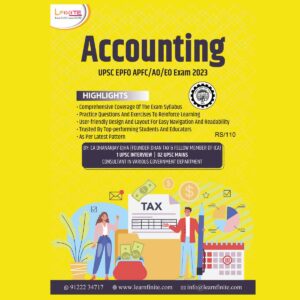 LEARN FINITE UPSC EPFO APFC-AO-EO EXAM NOTES 2023 (BLACK & WHITE) GROUPED