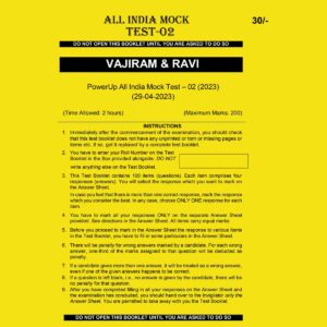 VAJIRAM AND RAVI 2023 ALL INDIA MOCK TEST-02 2023 (BLACK & WHITE)