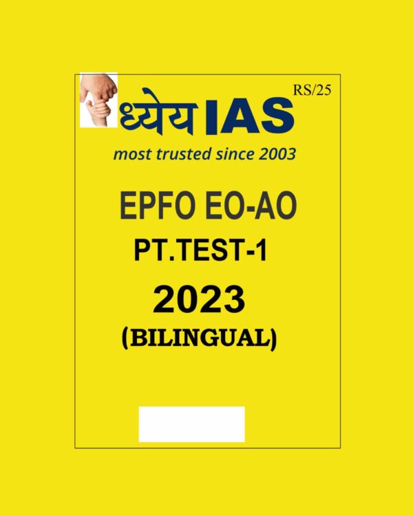 DHYEYA IAS 2023 PRELIMS TESTS TEST-01 BILINGUAL 2023 (BLACK & WHITE)