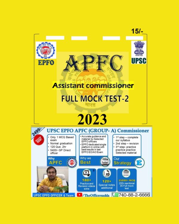 EPFO THE OFFOCERS ADDA 2023 FULL MOCK TEST-02 ENGLISH MEDIUM 2023 (BLACK & WHITE)