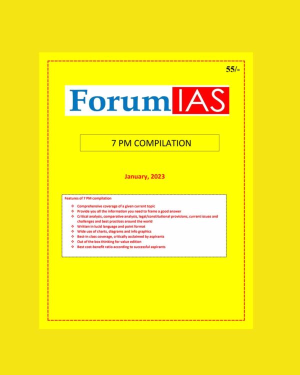 FORUM IAS 7 PM COMPILATION JANUARY 2023 (ENGLISH MEDIUM) (BLACK & WHITE)