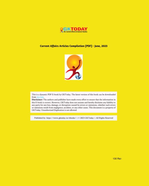 GK TODAY CURRENT AFFAIRS JUNE ENGLISH MEDIUM 2023 (BLACK & WHITE)