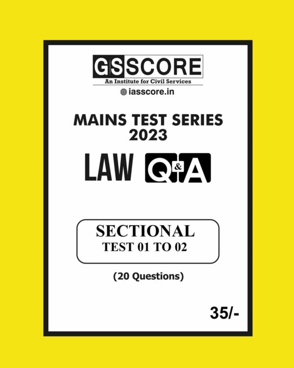 GS SCORE 2023 SECTIONAL TEST-01 TO 02 ENGLISH MEDIUM 2023 (BLACK & WHITE)