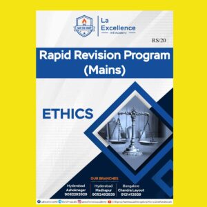 LA EXCELLENCE MAINS RAPID REVISION PROGRAM 2023 ETHICS 2023 ENGLISH MEDIUM (BLACK & WHITE)