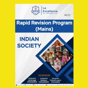 LA EXCELLENCE MAINS RAPID REVISION PROGRAM 2023 INDIAN SOCIETY 2023 ENGLISH MEDIUM (BLACK & WHITE)