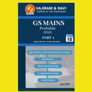 VAJIRAM & RAVI 2023 GS MAINS MOST PROBABLE 2023 PART-I ENGLISH MEDIUM (BLACK & WHITE)