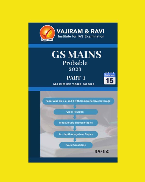 VAJIRAM & RAVI 2023 GS MAINS MOST PROBABLE 2023 PART-I ENGLISH MEDIUM (BLACK & WHITE)