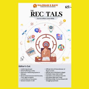 VAJIRAM & RAVI CURRENT AFFAIRS THE RECITALS JUNE 2023 CURRENT AFFAIRS MAGAZINE ENGLISH MEDIUM (BLACK & WHITE)