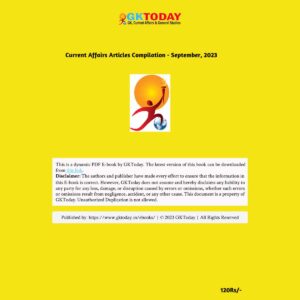 GK TODAY CURRENT AFFAIRS SEPTEMBER 2023 FINAL {ENGLISH} {BLACK AND WHITE}