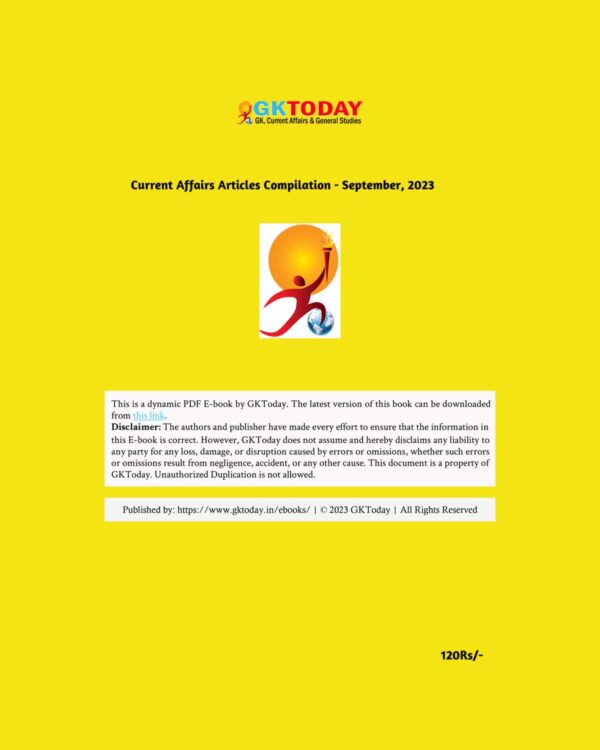 GK TODAY CURRENT AFFAIRS SEPTEMBER 2023 FINAL {ENGLISH} {BLACK AND WHITE}