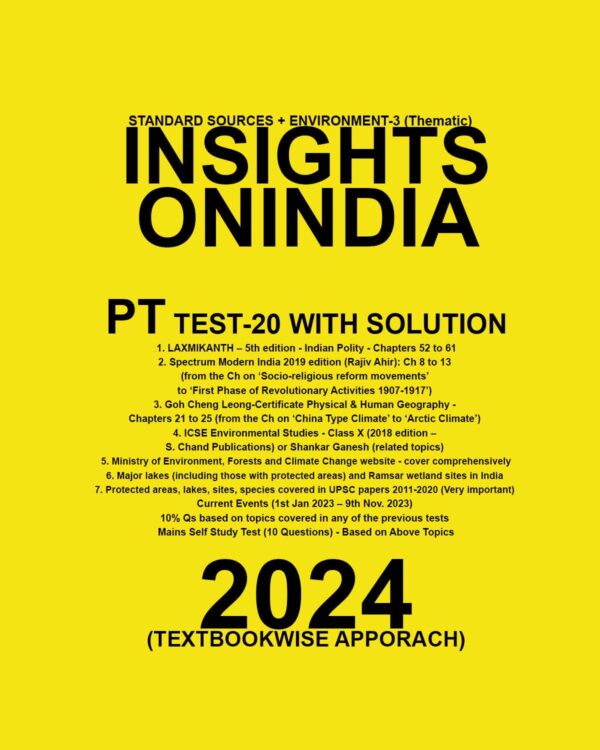 INSIGHTS ONINDIA 2024 TEXTBOOKWISE PT TEST 20 FINAL {ENGLISH} {BLACK AND WHITE}