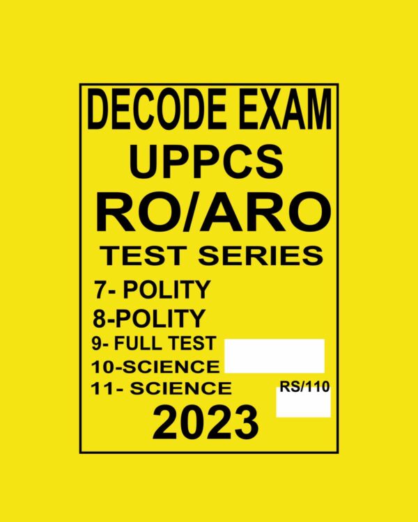 DECODE EXAM 2023 TEST 7 TO 11 2023 FINAL ENGLISH & HINDI {BLACK AND WHITE}