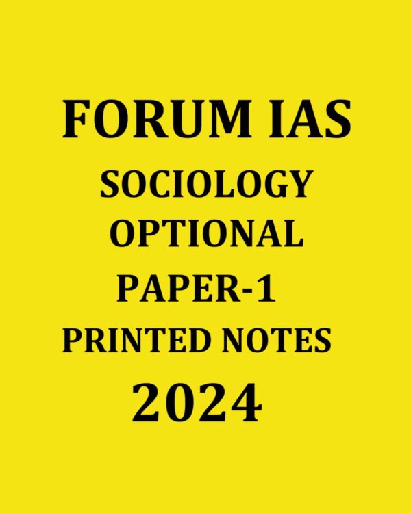 FORUM IAS SOCIOLOGY 2024 PAPER-1 2024 FINAL ENGLISH {BLACK AND WHITE}