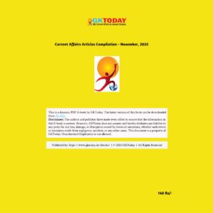 GK TODAY CURRENT AFFAIRS NOVEMBER 2023 FINAL ENGLISH {BLACK AND WHITE}