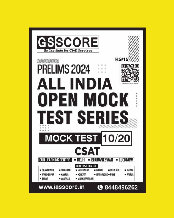 GS SCORE 2024 ALL INDIA TEST-10 (CSAT) 2024 FINAL ENGLISH {BLACK AND WHITE}
