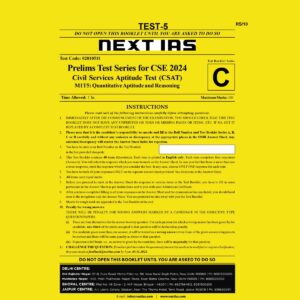 NEXT IAS 2024 CSAT TEST-5 2024 FINAL ENGLISH {BLACK AND WHITE}