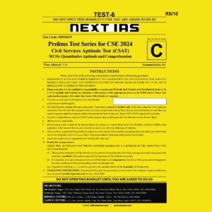 NEXT IAS 2024 CSAT TEST-6 2024 FINAL ENGLISH {BLACK AND WHITE}