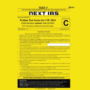NEXT IAS 2024 CSAT TEST-7 2024 FINAL ENGLISH {BLACK AND WHITE}