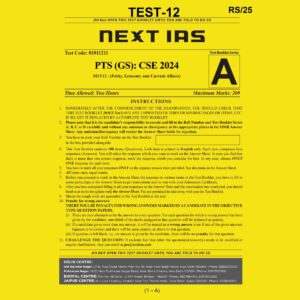 NEXT IAS 2024 PT TEST-12 2024 FINAL ENGLISH {BLACK AND WHITE}