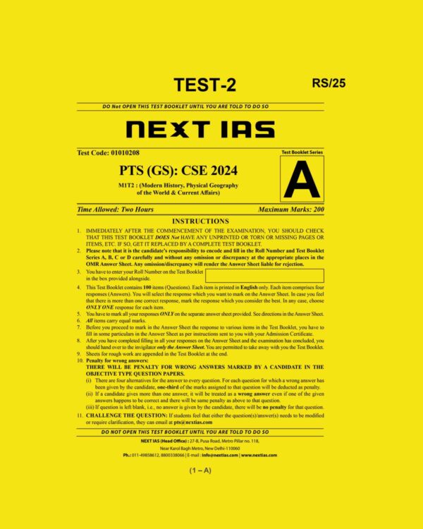 NEXT IAS 2024 PT TEST-2 2024 FINAL ENGLISH {BLACK AND WHITE}