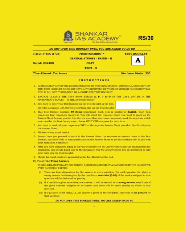 SHANKARIAS 2024 TEST-5 2024 FINAL {QUESTIONS AND SULUTION} ENGLISH {BLACK AND WHITE}