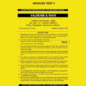 VAJIRAM AND RAVI 2024 INHOUSE PRELIMS TEST-1 {NCERT POLITY, GEOGRAPHY, ECONOMICS, HISTORY} 2024 FINAL{IN5501} ENGLISH {BLACK AND WHITE}