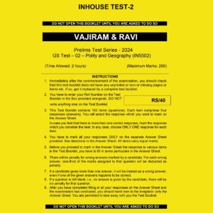 VAJIRAM AND RAVI 2024 INHOUSE PRELIMS TEST-2 {POLITY&GEOGRAPHY} 2024 FINAL {5502} ENGLISH {BLACK AND WHITE}